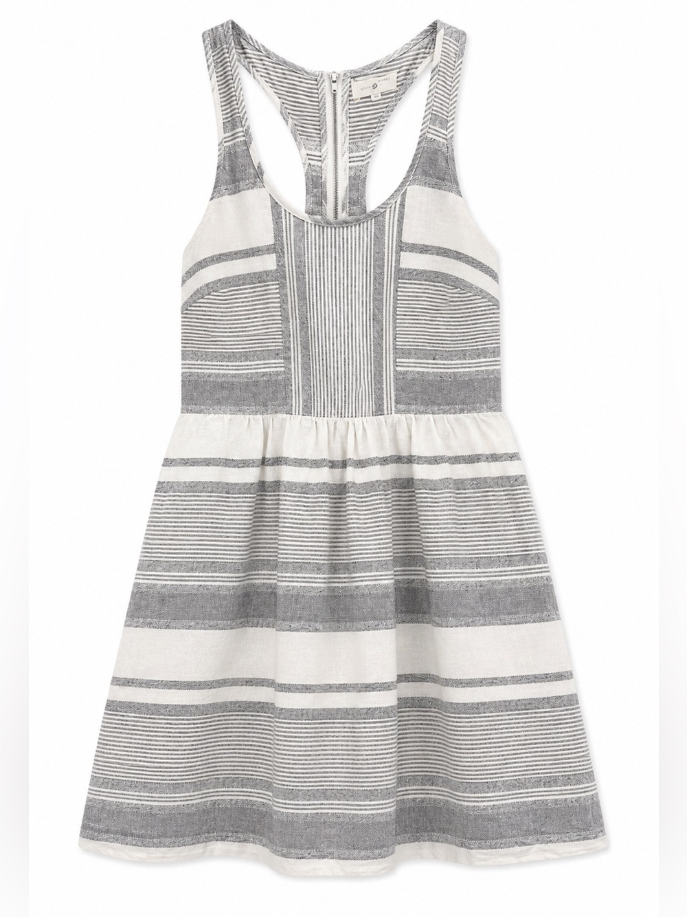 Lou & Grey Striped Linen Blend Racerback Mini Dress